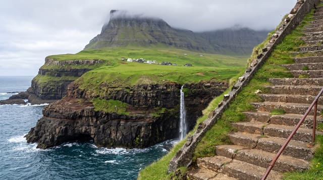 Gásadalur and Múlafossur