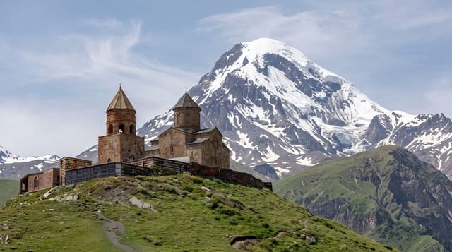 Gergeti Trinity Church and Kazbegi