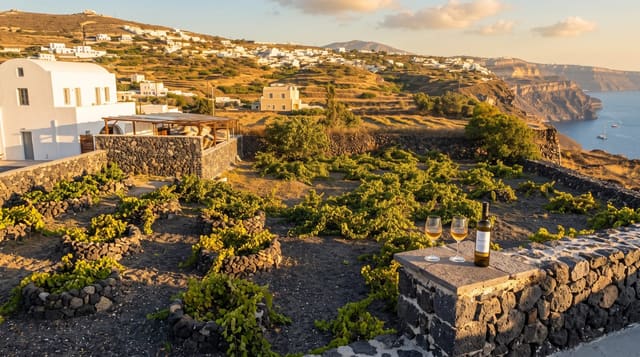 Santorini's Volcanic Vineyards