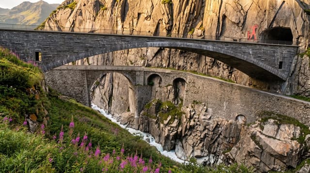 Devil's Bridge in the Schollenen Gorge