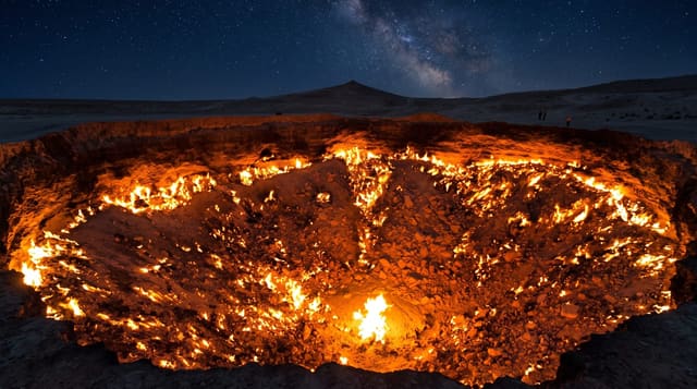 The Darvaza Gas Crater