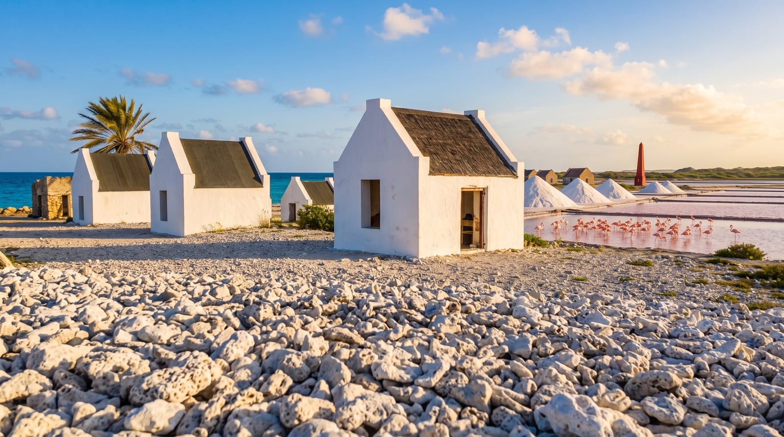 The Salt Pans and Slave Huts
