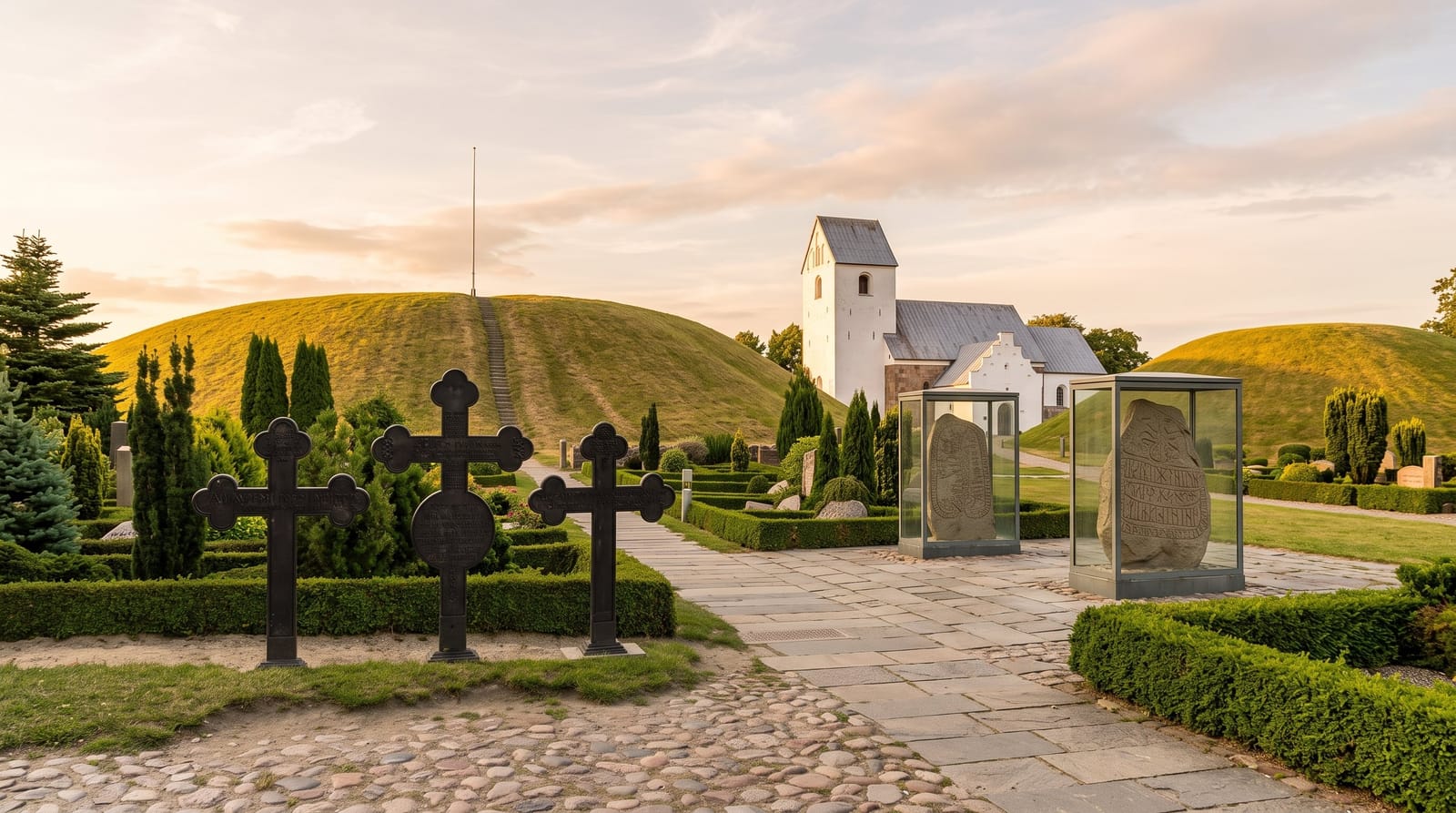 Jelling Mounds and Runic Stones, Denmark