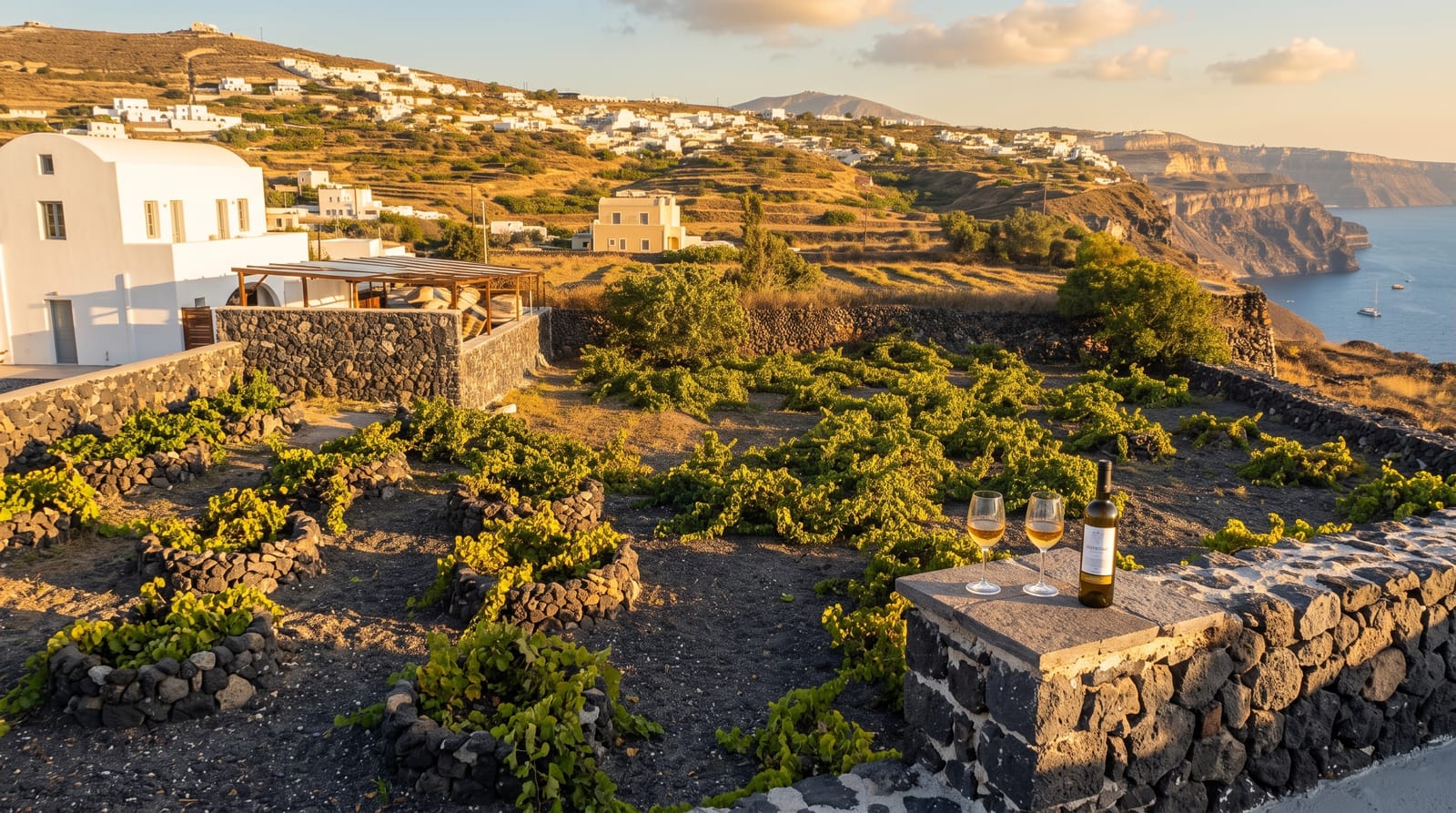 Santorini's Volcanic Vineyards