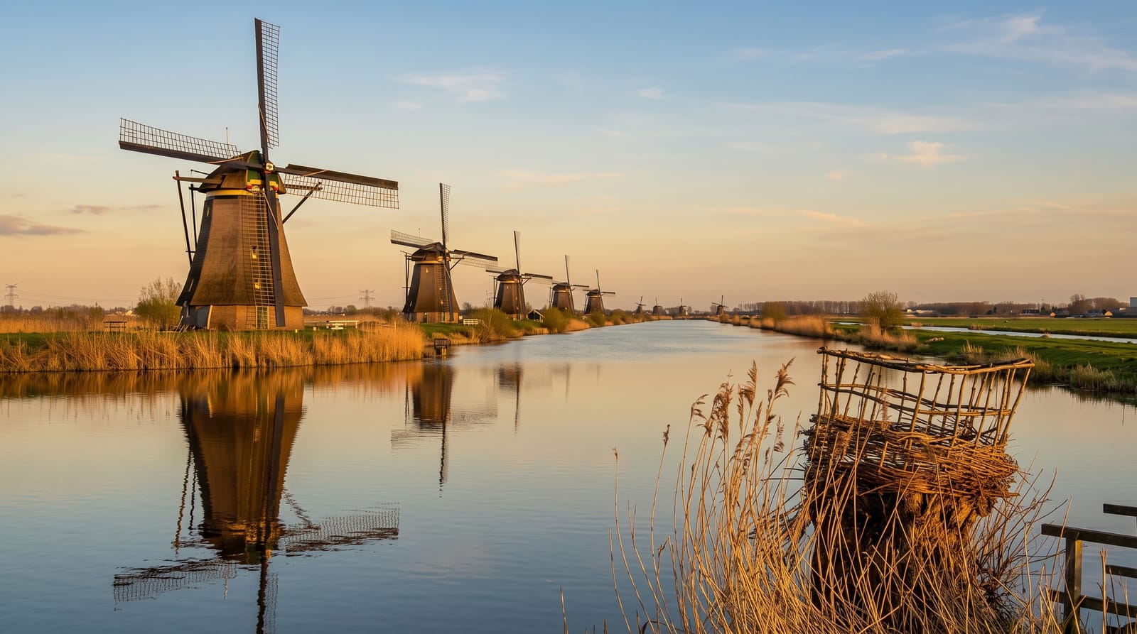 The Kinderdijk Windmills