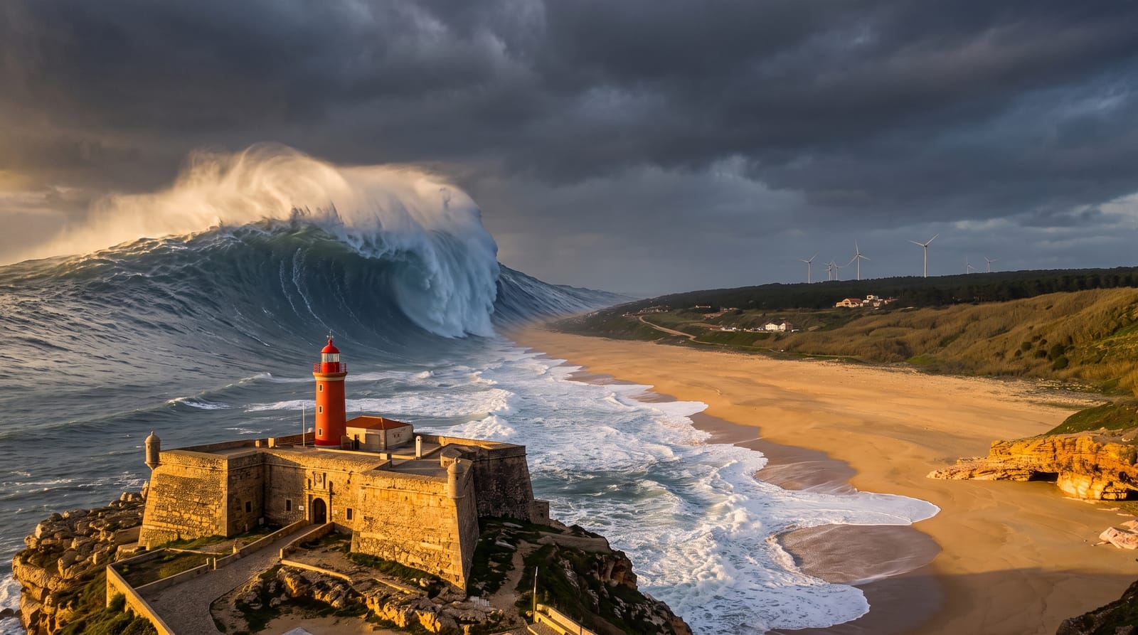 Nazare and Praia do Norte