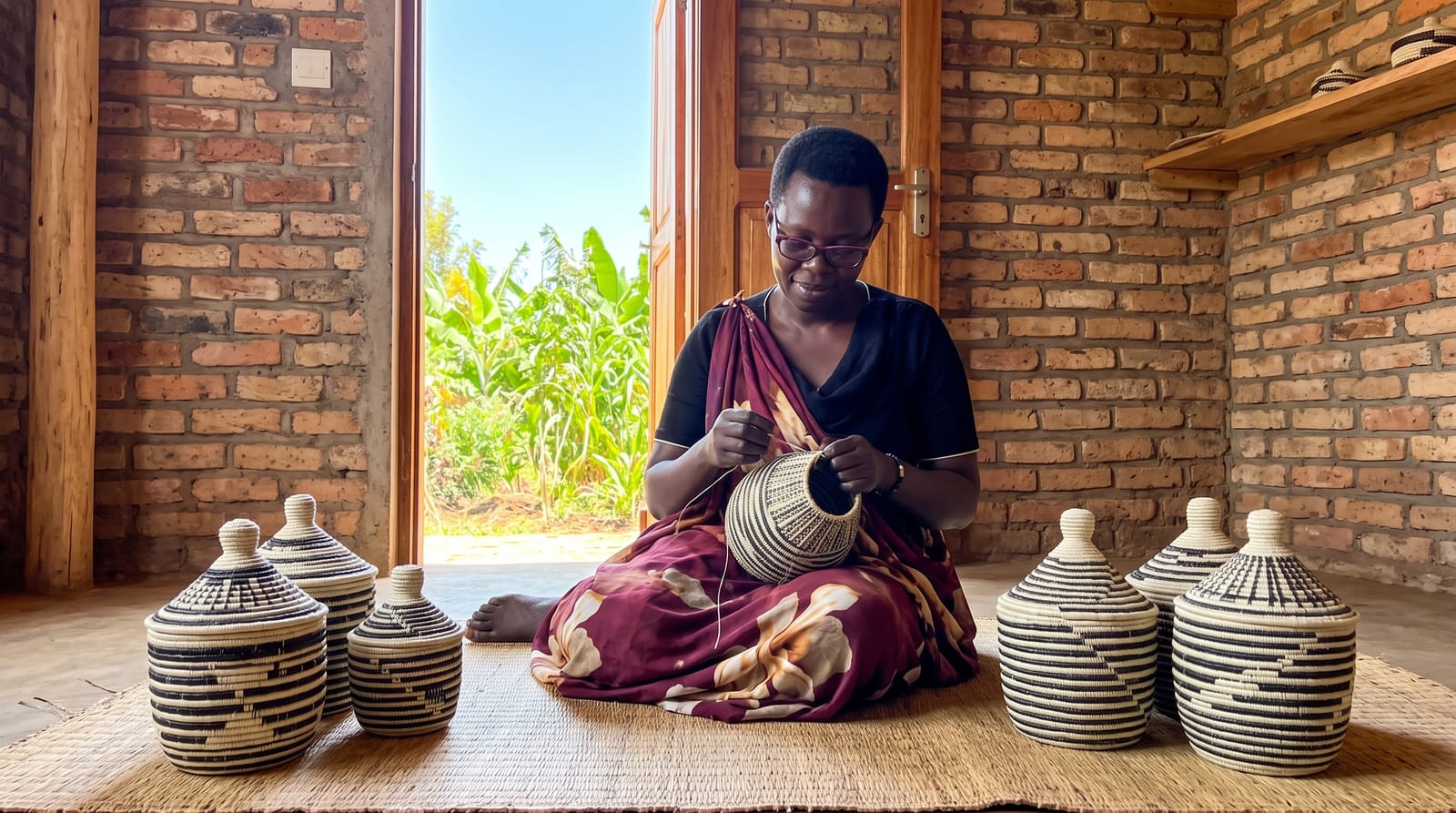 Rwandan Basket Weaving