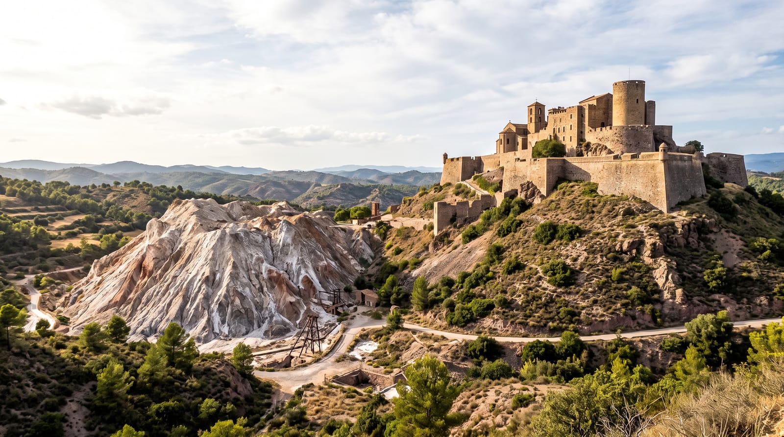 Cardona Castle and Salt Mountain