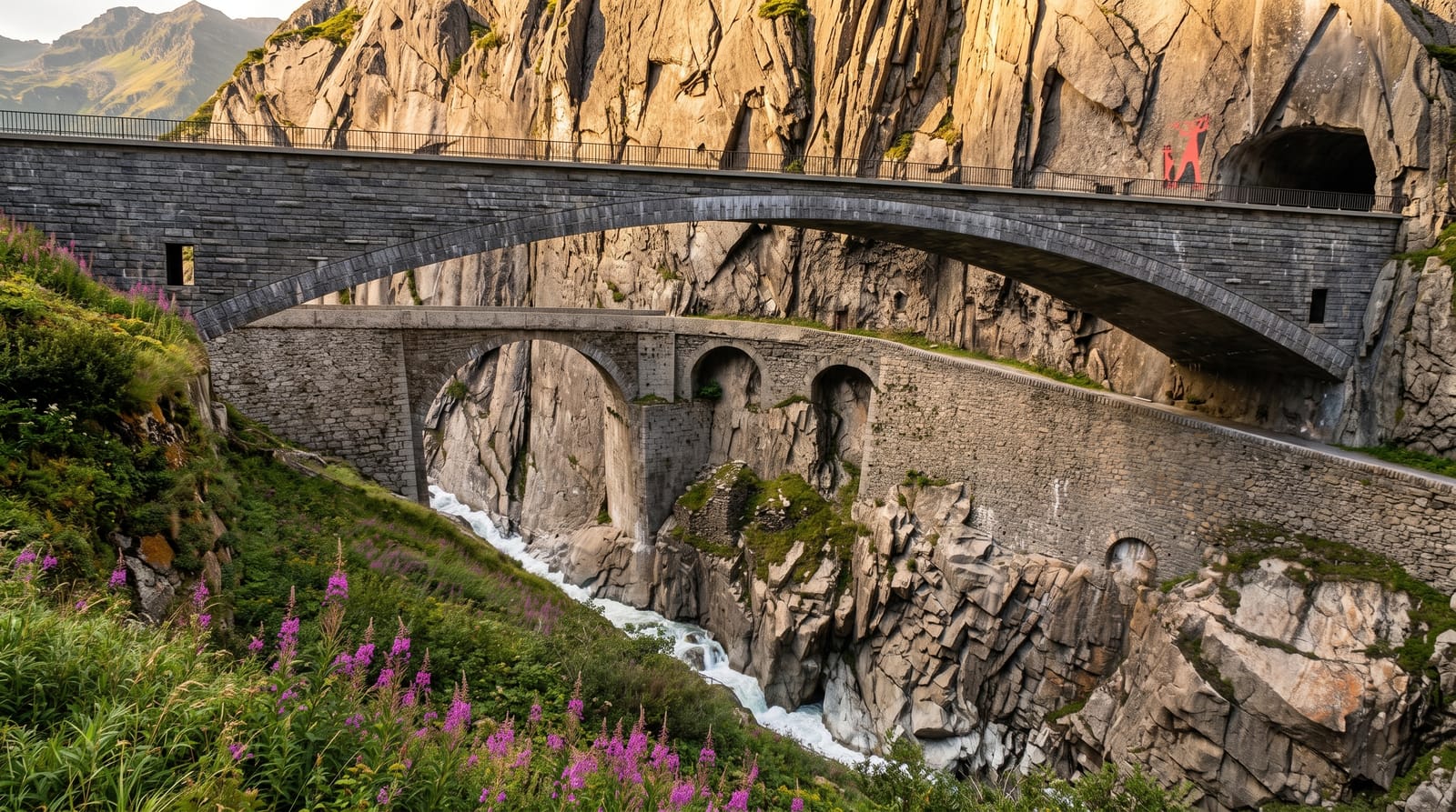 Devil's Bridge in the Schollenen Gorge