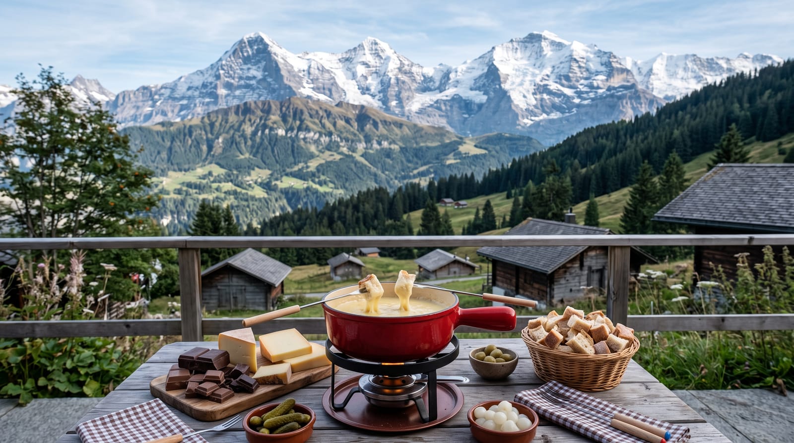 Swiss Chocolate, Cheese and Fondue